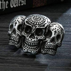 New Dia De Los Muertos skull belt buckle approximately 3.75 inch wide